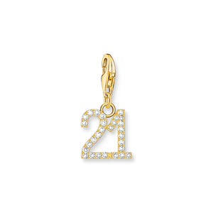 Number "21" gold charm | THOMAS SABO Australia