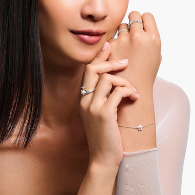 Bracelet with star charms and white stones | THOMAS SABO Australia