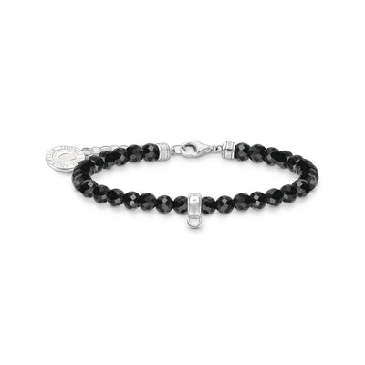 Member charm bracelet with black beads | THOMAS SABO Australia