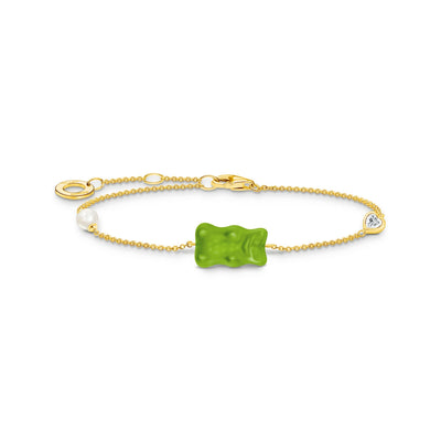Gold-plated Bracelet Apple Green Gold Bear| THOMAS SABO Australia
