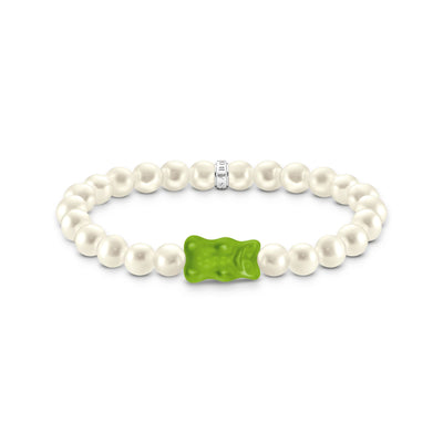 THOMAS SABO x HARIBO: Silver Pearl bracelet Apple green Goldbear  | THOMAS SABO Australia