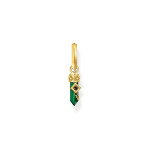 Single crystal hoop earring with malachite | THOMAS SABO Australia