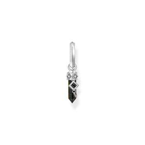 Crystal (single) hoop earring with golden blue tiger's eye | THOMAS SABO Australia