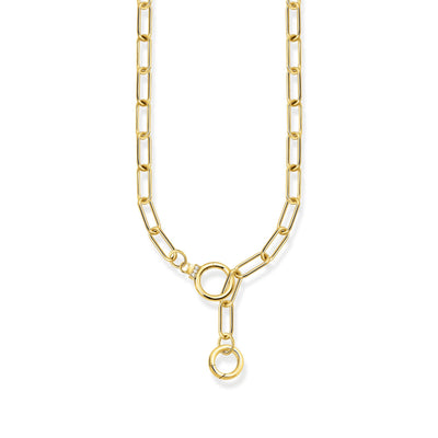 Golden Link necklace with ring clasps and zirconia | THOMAS SABO Australia