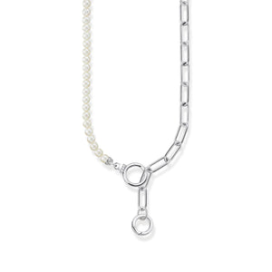 Silver Necklace with freshwater cultured pearls and zirconia | THOMAS SABO Australia