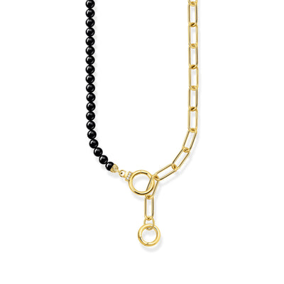 Necklace with onyx beads and white zirconia | THOMAS SABO Australia