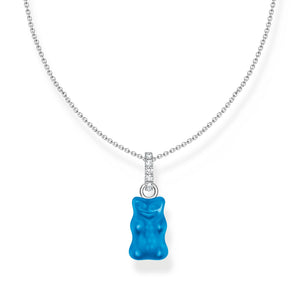 THOMAS SABO x HARIBO: Silver Necklace Blueberry Blue Goldbear  | THOMAS SABO Australia