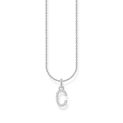 Necklace with letter pendant C and white zirconia - silver | THOMAS SABO Australia