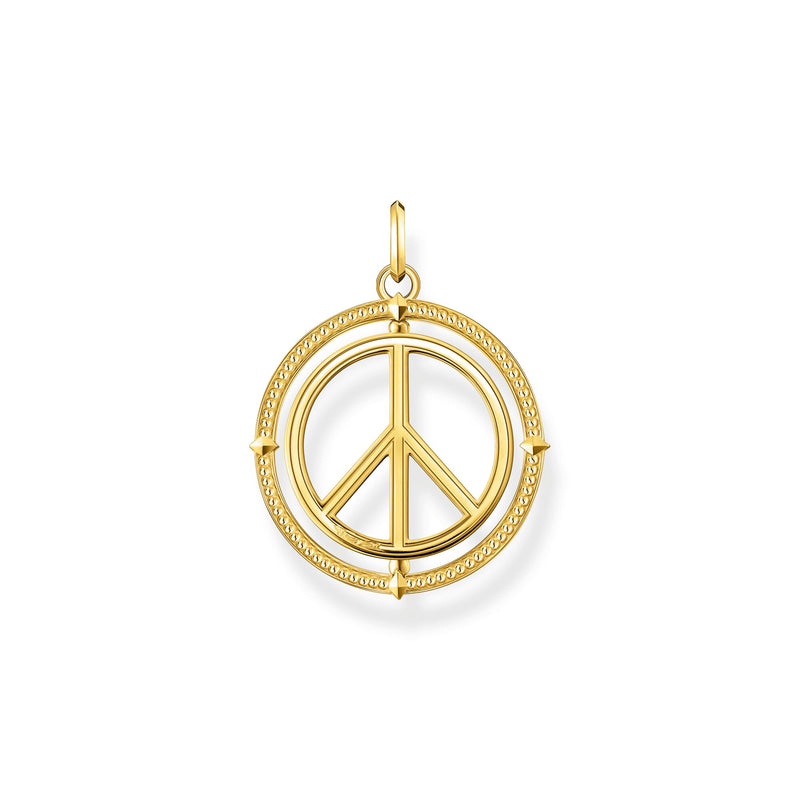 Gold plated pendant peace sign | THOMAS SABO Australia