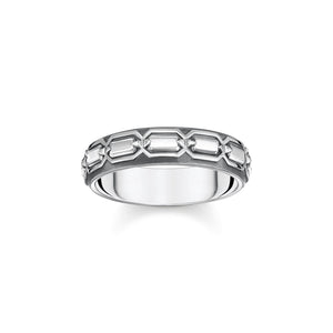 Ring crocodile shell silver blackened | THOMAS SABO Australia