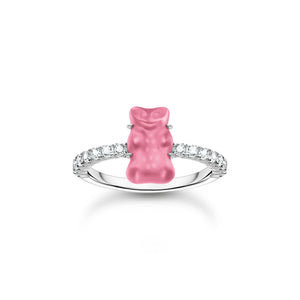 Ring With Pink Mini Sized Goldbear And Zirconia | THOMAS SABO Australia