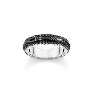 Ring with black zirconia  | THOMAS SABO Australia