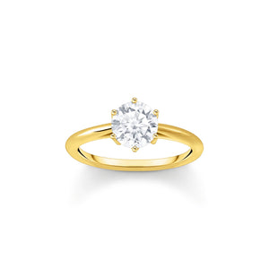 Ring with white zirconia in brilliant cut | THOMAS SABO Australia