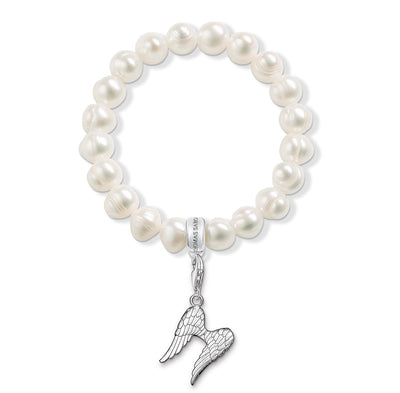 Mother's Day Pearl Bracelet & Wing Charm