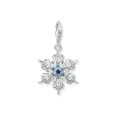 Charm pendant snowflake with blue stones silver | THOMAS SABO Australia