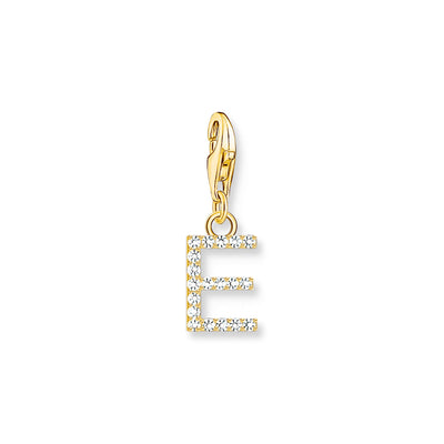 Charm pendant letter E gold plated | THOMAS SABO Australia