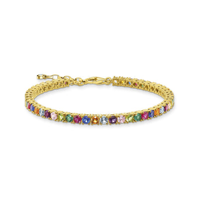 Tennis Bracelet Colourful Stones Gold | THOMAS SABO Australia