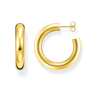 Chunky Hoop Earrings Medium Gold Plated | Thomas Sabo Australia