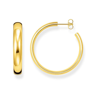 Medium Chunky Hoop Earrings Gold Plated | Thomas Sabo Australia