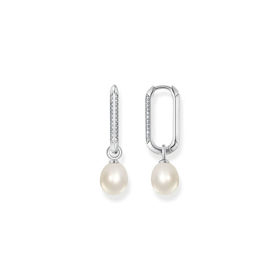 Hoop earrings links and pearls silver | THOMAS SABO Australia