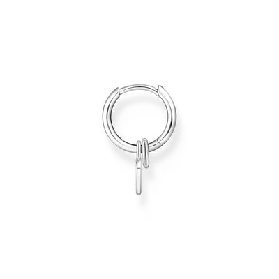 Single Hoop Earring with heart pendant silver | THOMAS SABO Australia