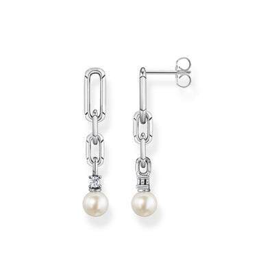 Earring links with pearl silver | THOMAS SABO Australia