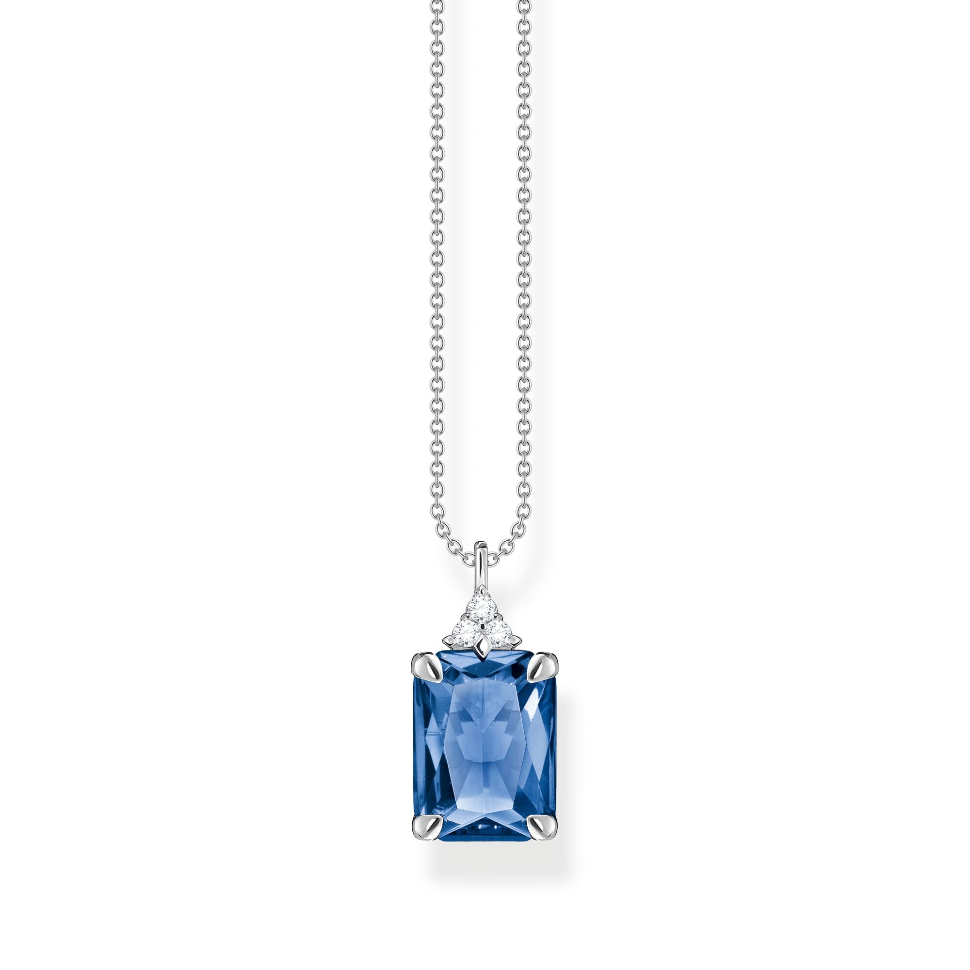 Sterling silver necklace with blue outlet stone