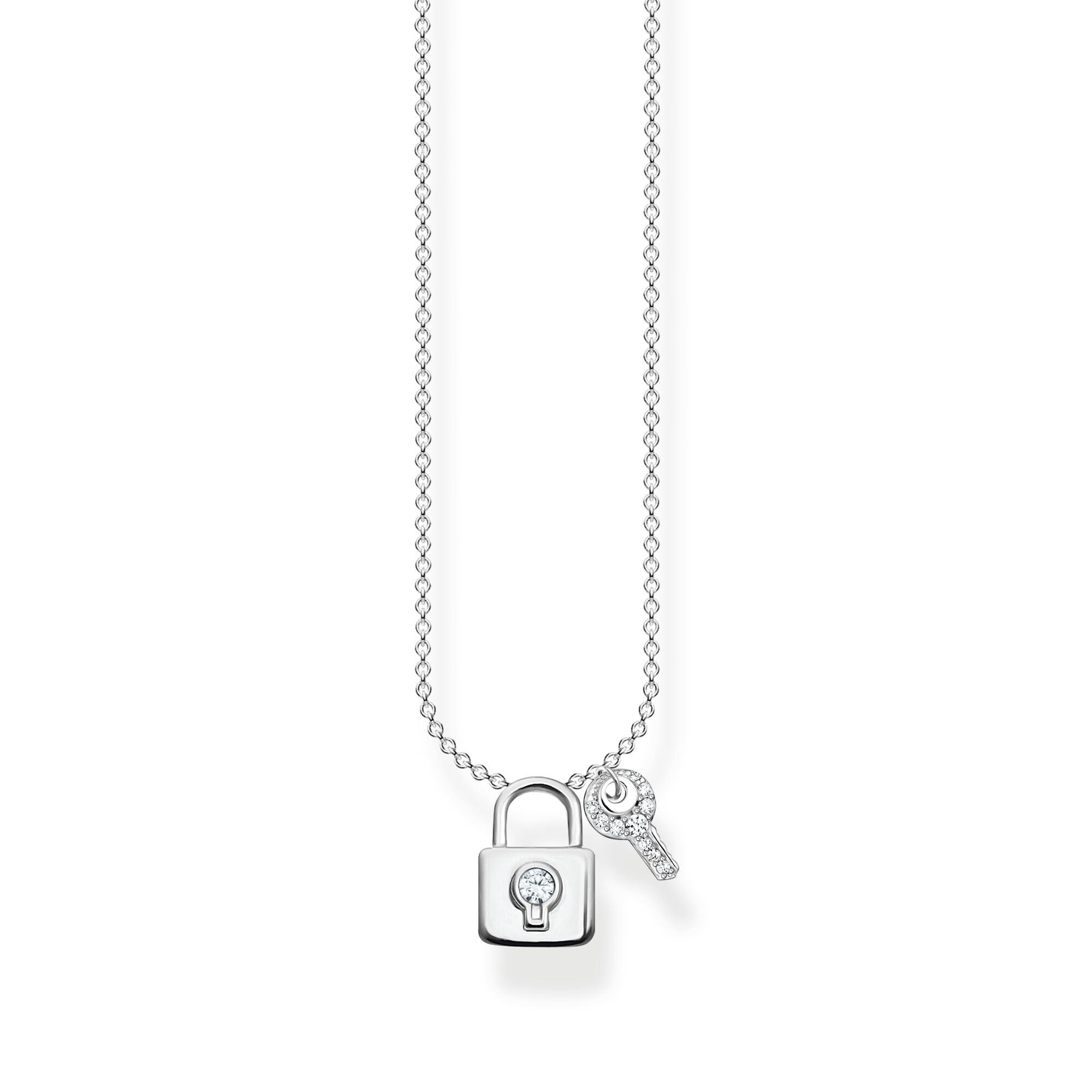 Padlock and outlet key necklace