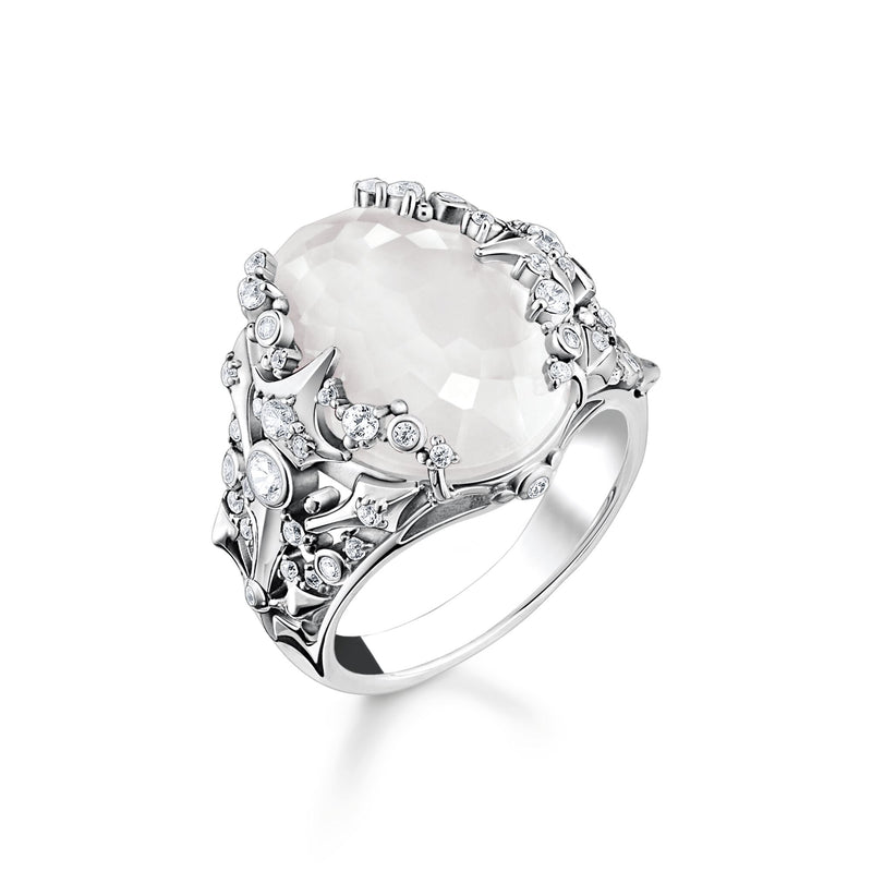 Ring milky quartz silver | THOMAS SABO Australia