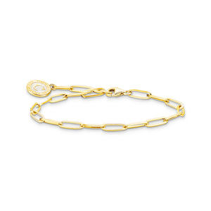 Charm bracelet with cold enamel gold plated | THOMAS SABO Australia