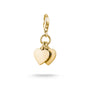 Gold-Plated Double Heart Charm