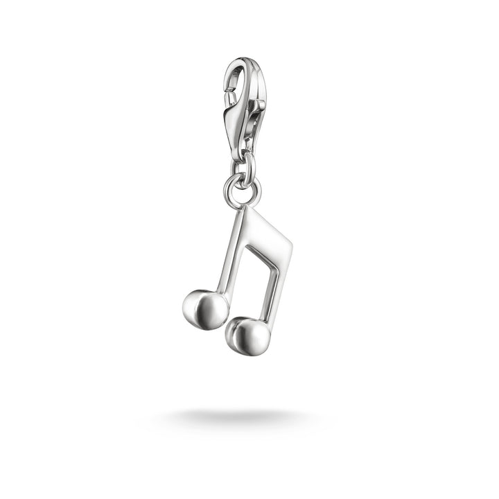 Silver music note charm