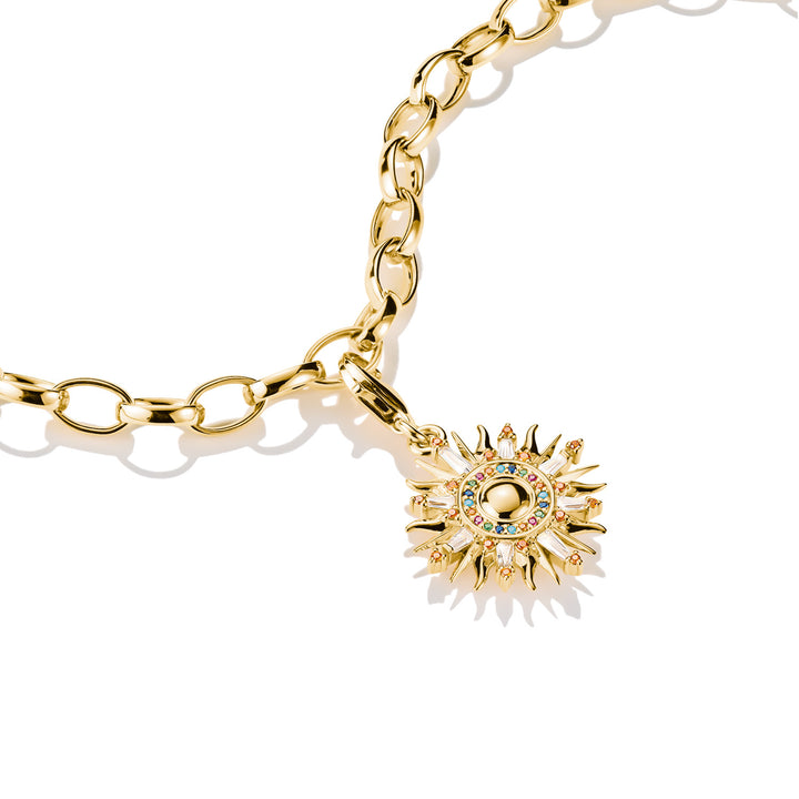 Charm Pendant Sun Gold Multicoloured Stones | THOMAS SABO Australia