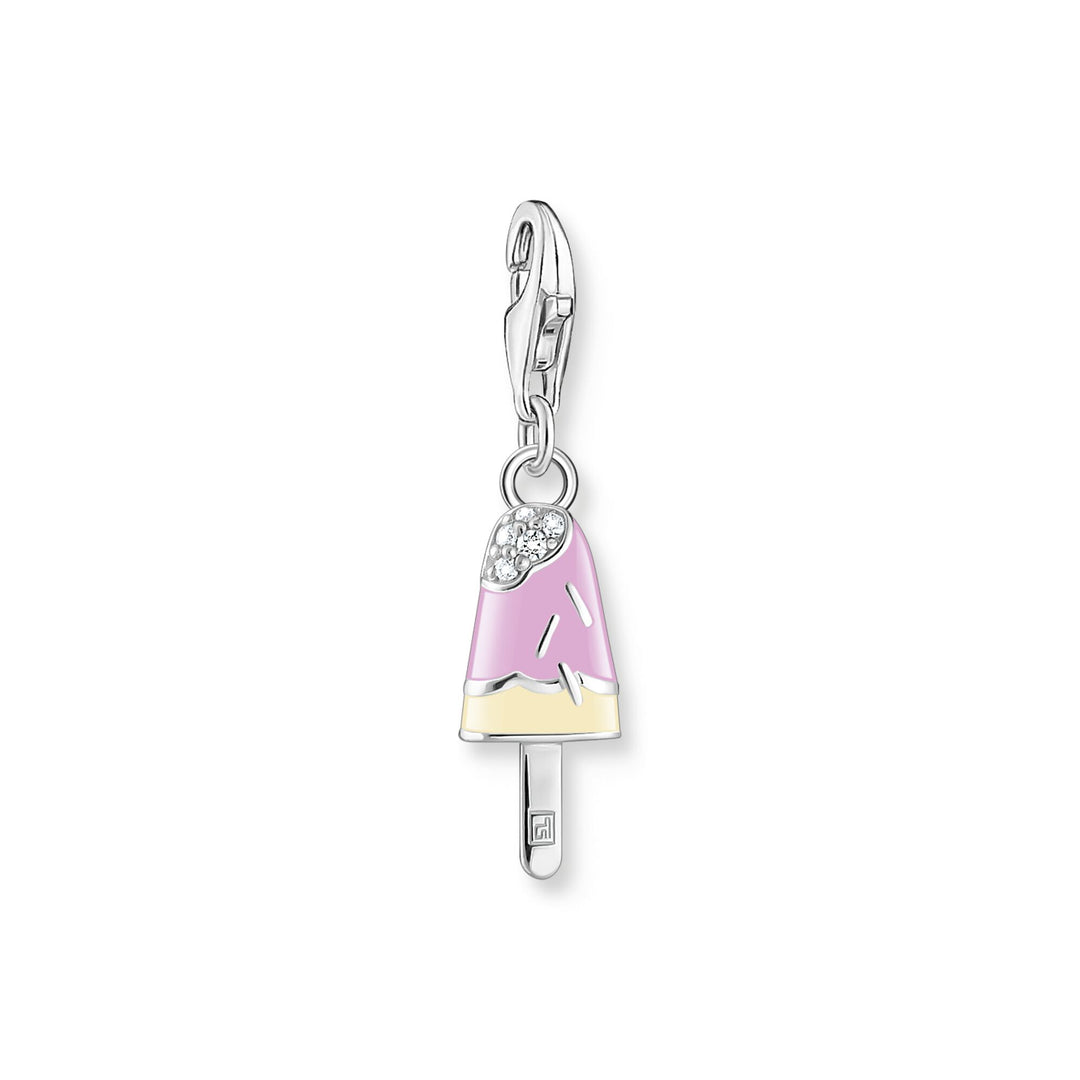 Charm pendant popsicle with white stones silver | THOMAS SABO Australia