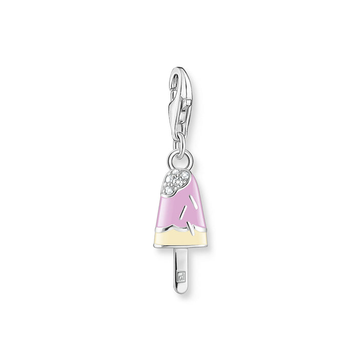 Charm pendant popsicle with white stones silver | THOMAS SABO Australia