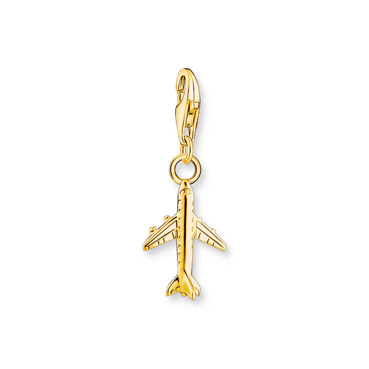Charm pendant Airplane gold plated | THOMAS SABO Australia