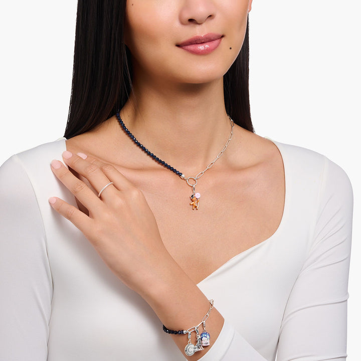 Silver blackened gingerbread man charm with lollipop | THOMAS SABO Australia