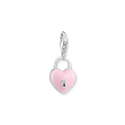 Pink Heart padlock charm pendant silver | THOMAS SABO Australia