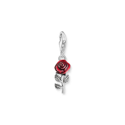 Charm Set: Red Rose & Heart Charm Bracelet