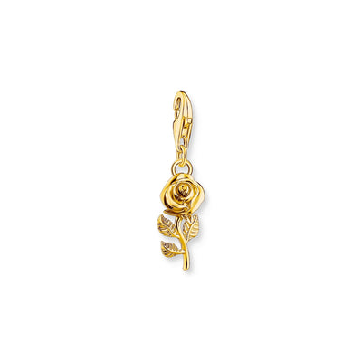 Charm Set: Rose Necklace with Gold-Plated Necklace