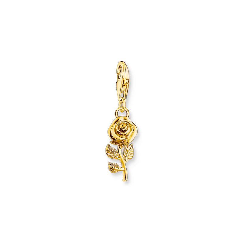 Charm Set: Rose Necklace with Gold-Plated Necklace