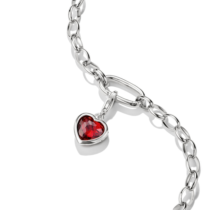 Charm pendant with red stone in heart-shape | THOMAS SABO Australia