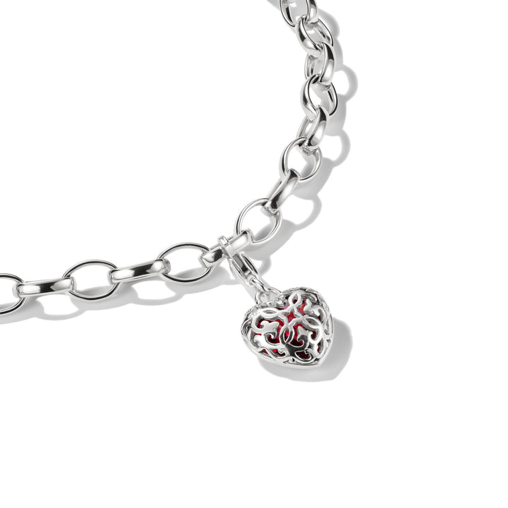 Charm pendant with red stone in heart-shape | THOMAS SABO Australia