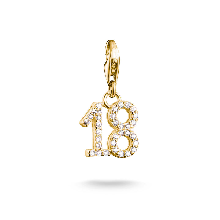 Number "18" gold charm | THOMAS SABO Australia