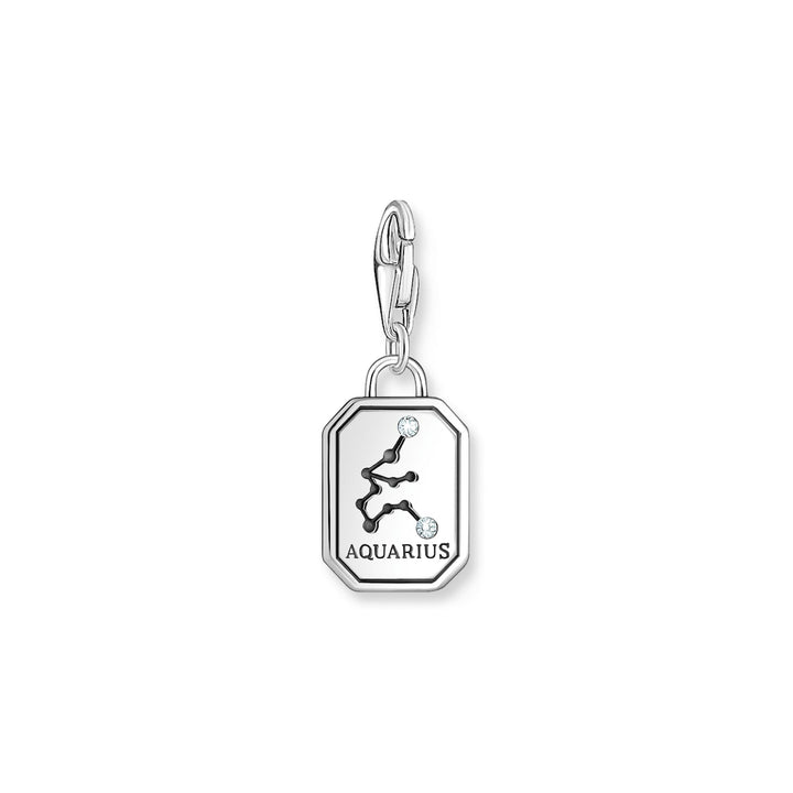 Aquarius zodiac sign silver charm pendant | THOMAS SABO Australia