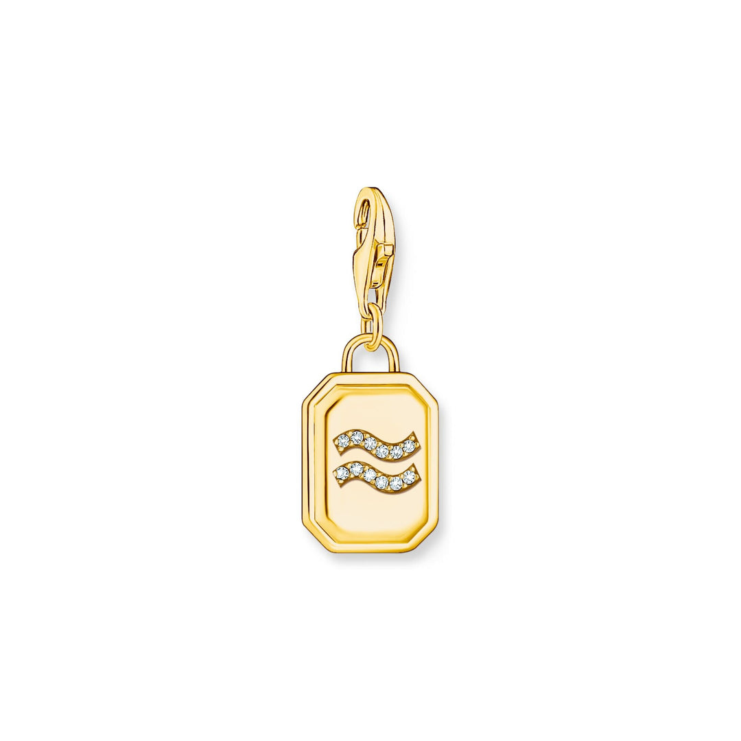 Aquarius zodiac sign gold charm pendant | THOMAS SABO Australia