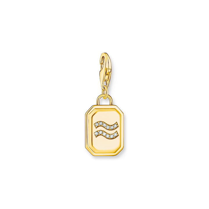 Aquarius zodiac sign gold charm pendant | THOMAS SABO Australia