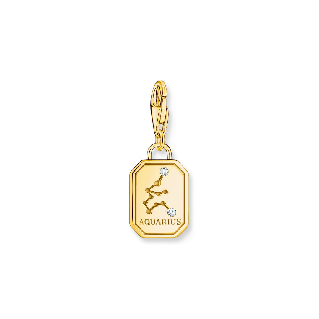 Aquarius zodiac sign gold charm pendant | THOMAS SABO Australia