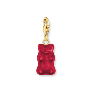 THOMAS SABO x HARIBO: Gold-plated Charm Strawberry Red Goldbear Pendant | THOMAS SABO Australia