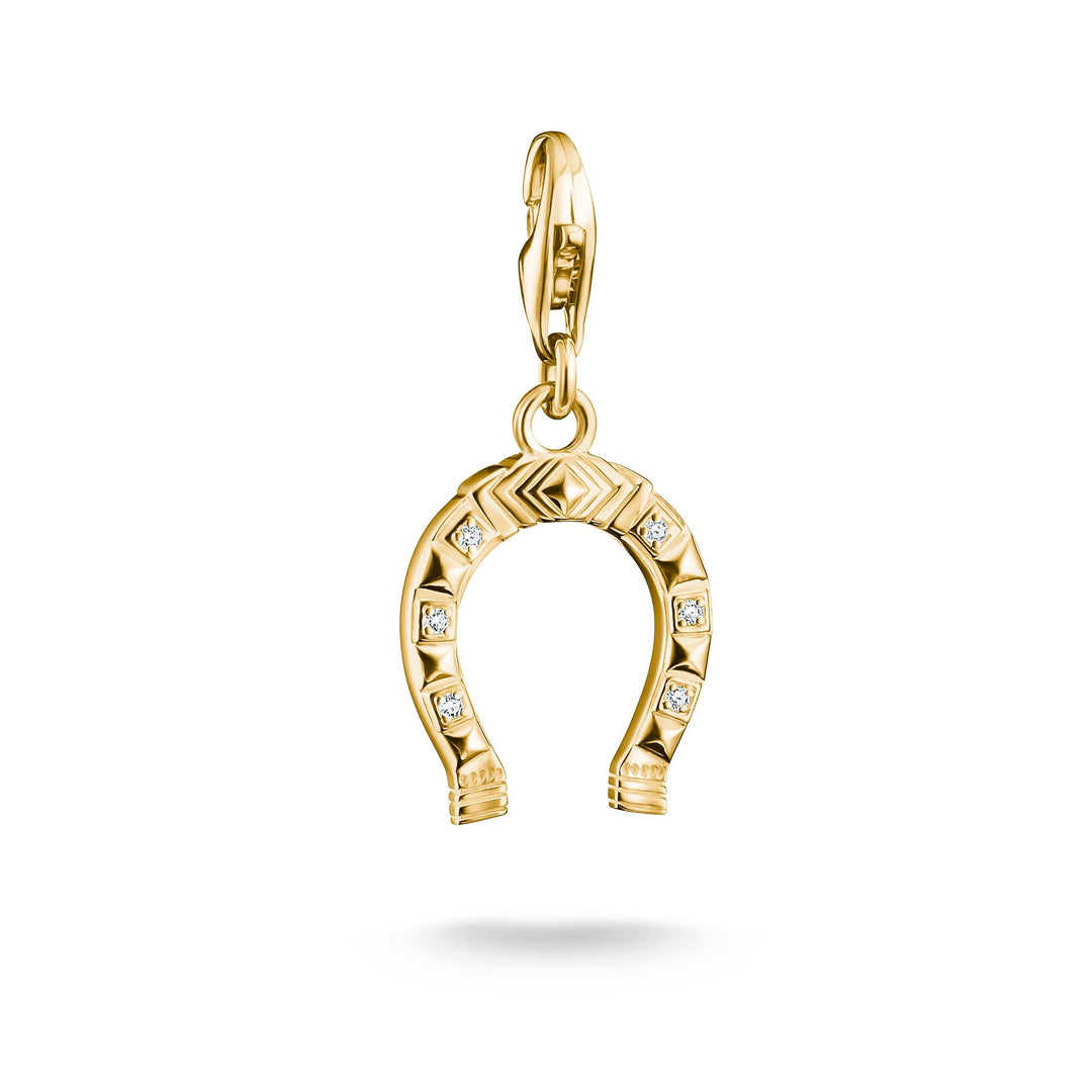 Gold-Plated Horseshoe Charm with White Zirconia | THOMAS SABO